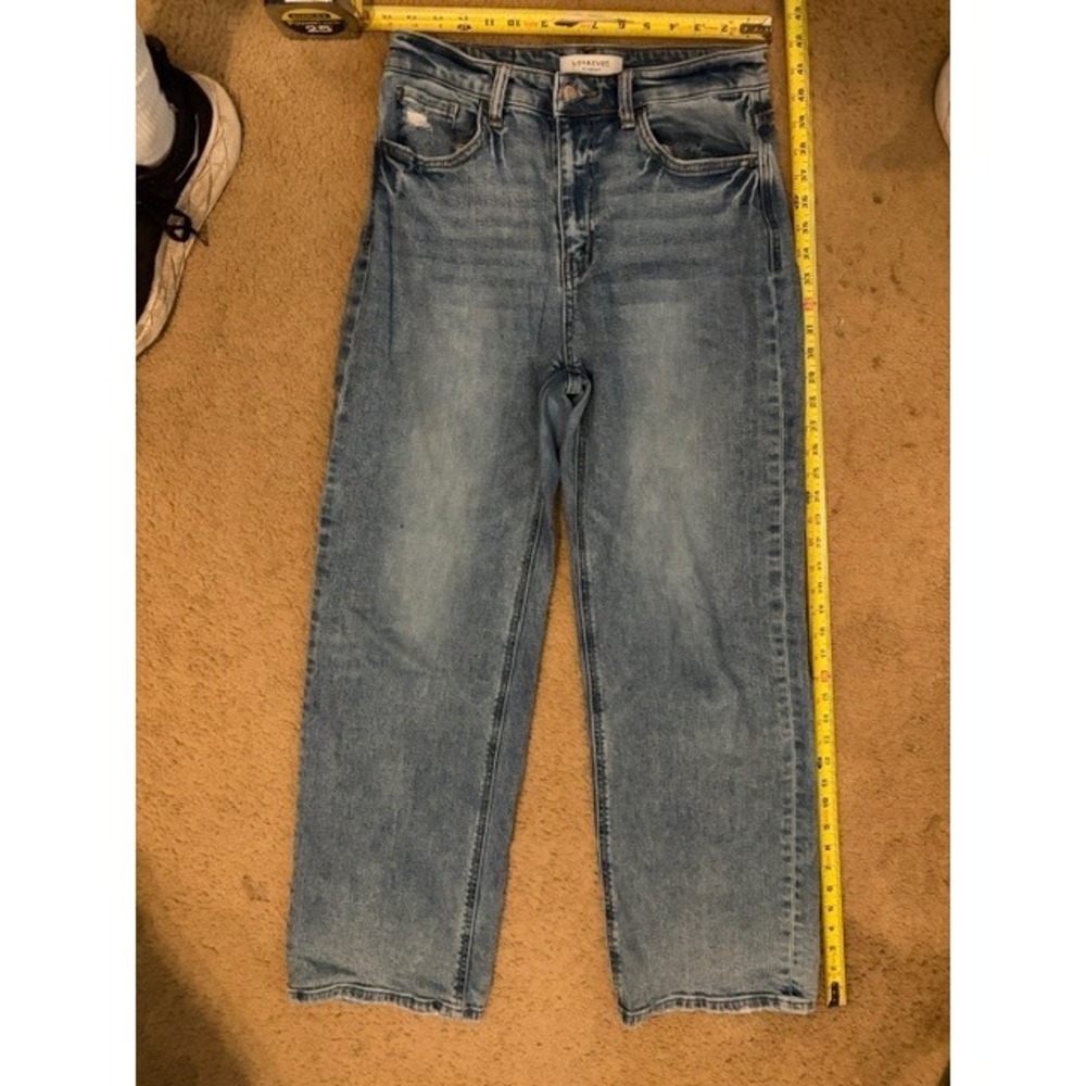 Lovervet by VERVET High Rise Wide Leg Jeans‎ Medium Wash Size 27/5 LV1735 T35-09